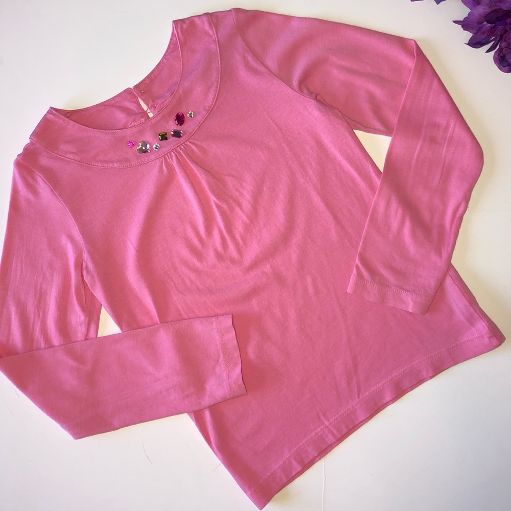 HARTSTRINGS 6X PINK LONG SLEEVE JEM STONE SHIRT